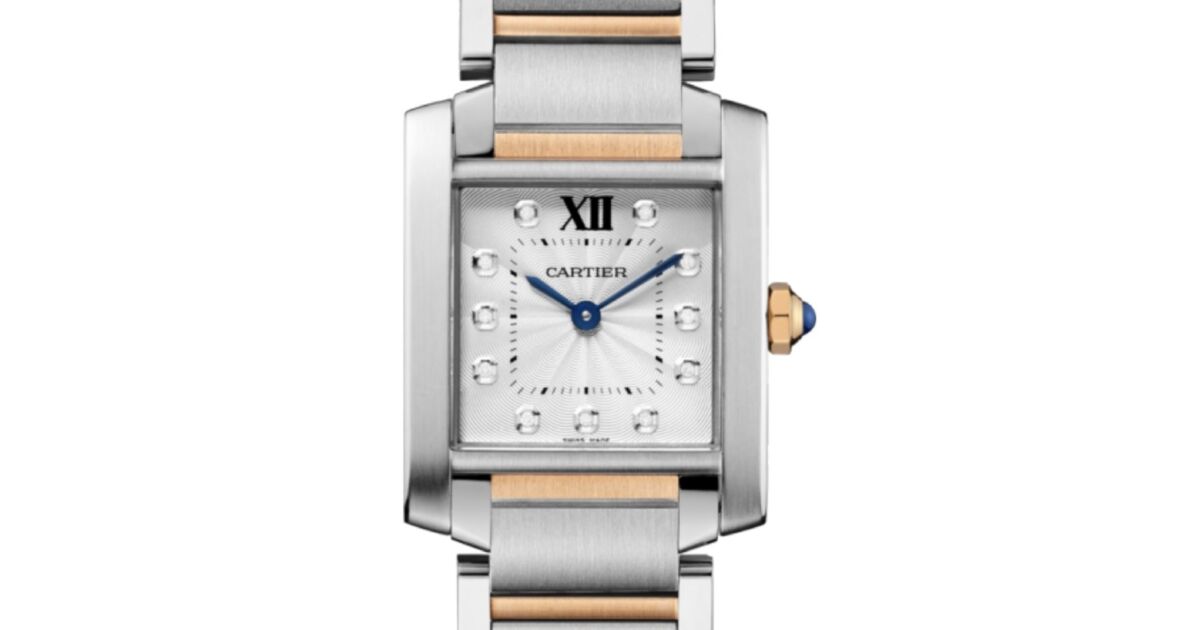 Cartier Tank Francaise Women's Watch Medium Quartz Stainless Steel Silver Diamond Dial Steel Rose Gold Bracelet WE110005 - BRAND NEW