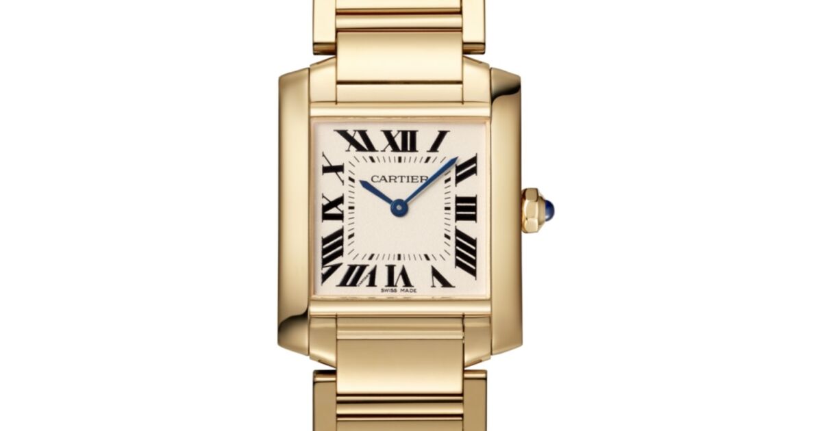 Cartier Tank Francaise Women's Watch Medium Quartz Yellow Gold Silver Dial Yellow Gold Bracelet WGTA0032 - BRAND NEW