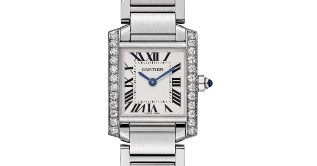 Cartier Tank Francaise Women's Watch Small Quartz Stainless Steel Diamonds Silver Dial Bracelet W4TA0008 - BRAND NEW