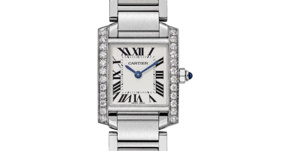 Cartier Tank Francaise Women's Watch Small Quartz Stainless Steel Diamonds Silver Dial Bracelet W4TA0008 - BRAND NEW
