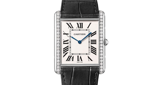Cartier Tank Louis Cartier Extra-Large Manual Winding White Gold Diamond Bezel Silver Dial Alligator Leather Strap WT200006 - BRAND NEW