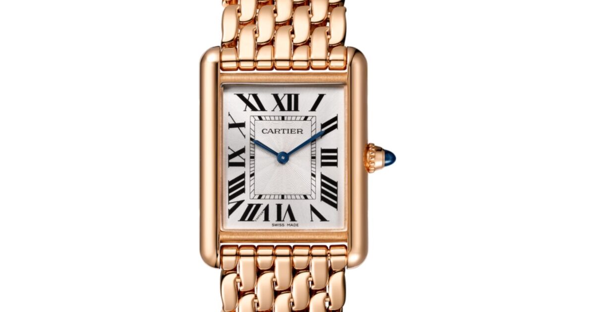 Cartier Tank Louis Cartier Ladies Watch Large Manual Winding Rose Gold Silver Dial Rose Gold Bracelet WGTA0024 - BRAND NEW