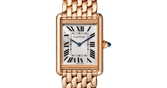 Cartier Tank Louis Cartier Ladies Watch Large Manual Winding Rose Gold Silver Dial Rose Gold Bracelet WGTA0024 - BRAND NEW