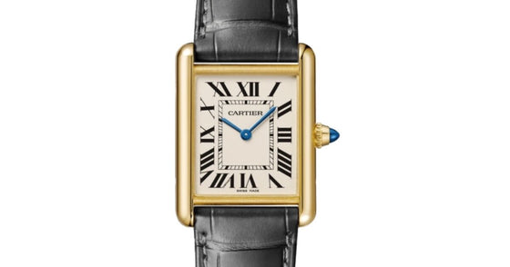 Cartier Tank Louis Cartier Large Quartz Yellow Gold Silver Dial Leather Strap WGTA0067 - BRAND NEW