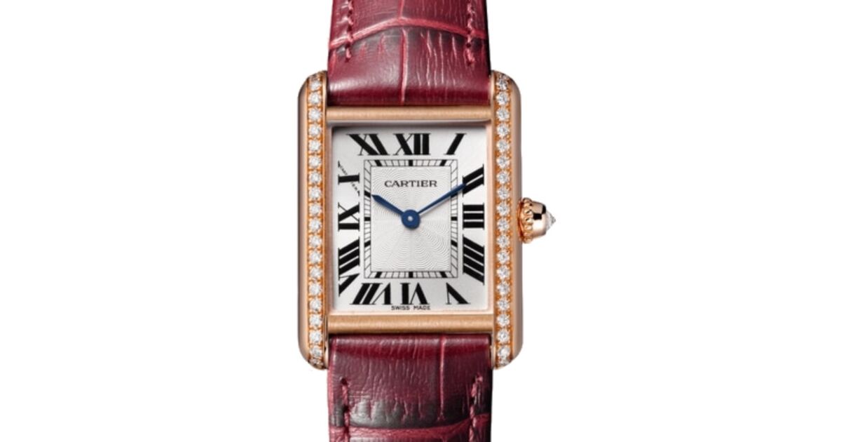 Cartier Tank Louis Cartier Ladies Watch Small Manual Winding Rose Gold Diamond Bezel Silver Dial Alligator Leather Strap WJTA0010 - BRAND NEW