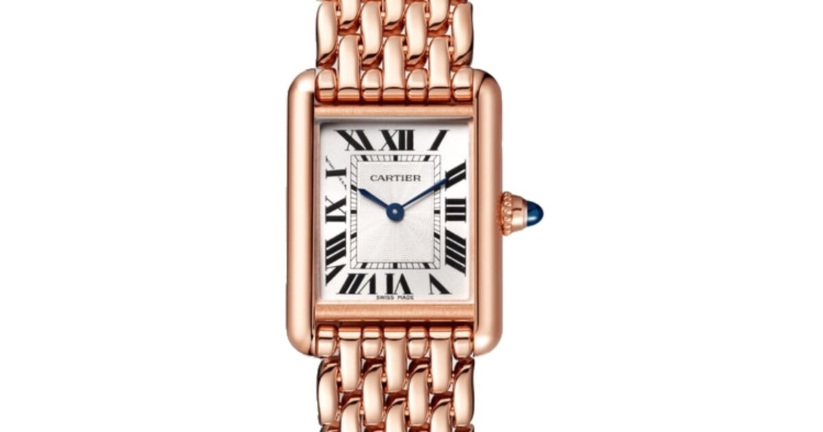 Cartier Tank Louis Cartier Ladies Watch Small Manual Winding Rose Gold Silver Dial Rose Gold Bracelet WGTA0023 - BRAND NEW