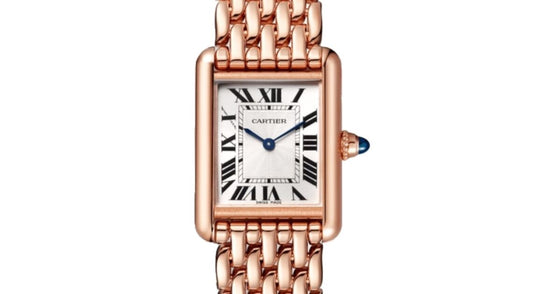 Cartier Tank Louis Cartier Ladies Watch Small Manual Winding Rose Gold Silver Dial Rose Gold Bracelet WGTA0023 - BRAND NEW
