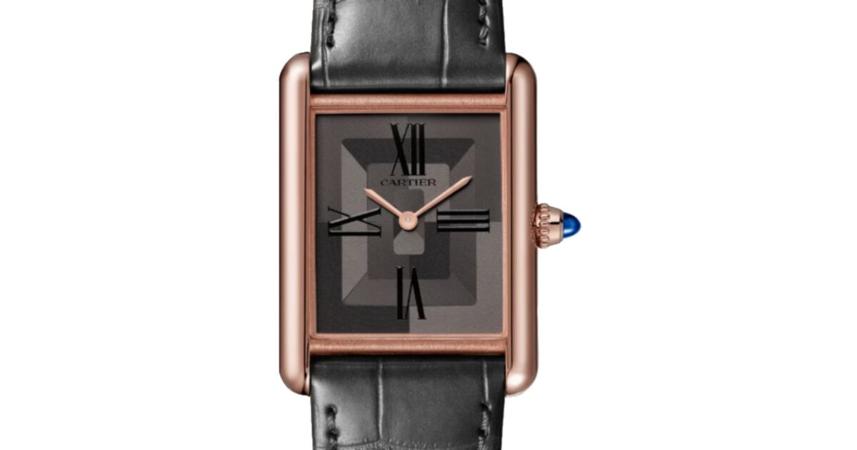 Cartier Tank Louis Cartier Large Manual Winding Rose Gold Gray Dial Alligator Leather Strap WGTA0092 - BRAND NEW