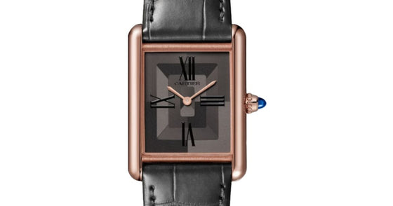 Cartier Tank Louis Cartier Large Manual Winding Rose Gold Gray Dial Alligator Leather Strap WGTA0092 - BRAND NEW