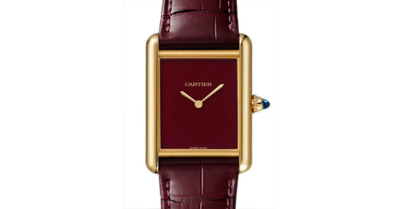 Cartier Tank Louis Cartier Large Manual Winding Yellow Gold Red Dial WGTA0190