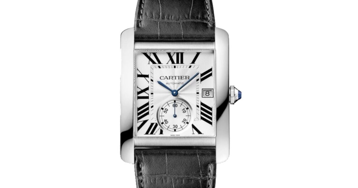 Cartier Tank MC Men's Watch Automatic Large Stainless Steel Silver Dial Alligator Leather Strap W5330003 - BRAND NEW