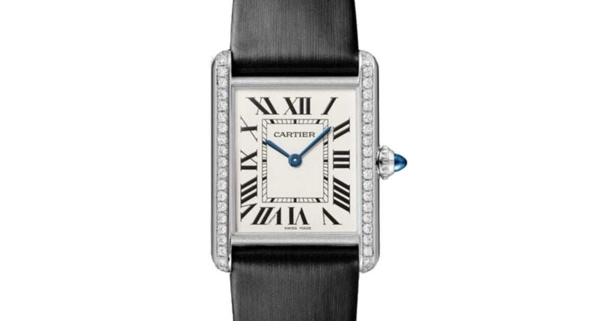 Cartier Tank Must Large Quartz Stainless Steel Diamond Bezel Silver Dial Leather Strap W4TA0017 - BRAND NEW