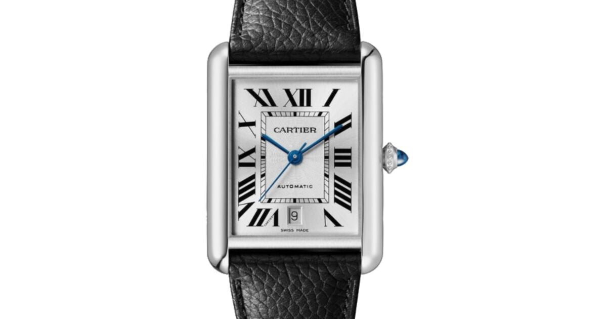 Cartier Tank Must Extra Large Automatic Steel Silver Dial Leather Strap WSTA0040