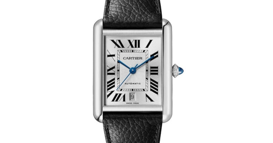 Cartier Tank Must Extra Large Automatic Steel Silver Dial Leather Strap WSTA0040