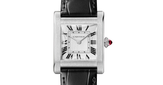Cartier Tank Normale Large Platinum Silver Dial Alligator Leather Strap WGTA0109 - BRAND NEW