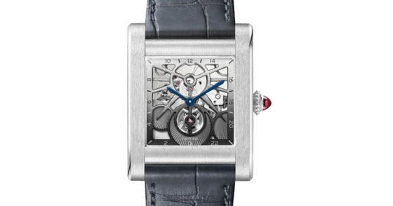 Cartier Tank Normale Large Platinum Skeleton Dial Alligator Leather Strap WHTA0020 - BRAND NEW