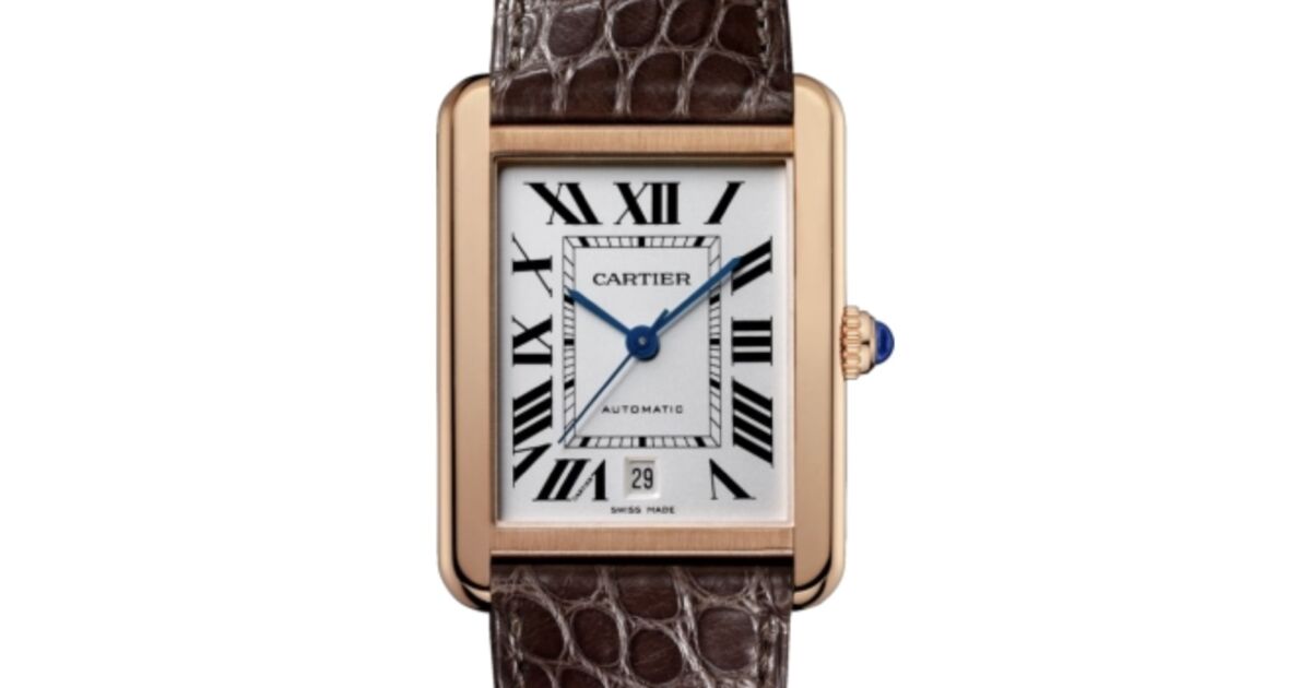 Cartier Tank Solo Extra Large Rose Gold White Dial Leather Strap W5200026