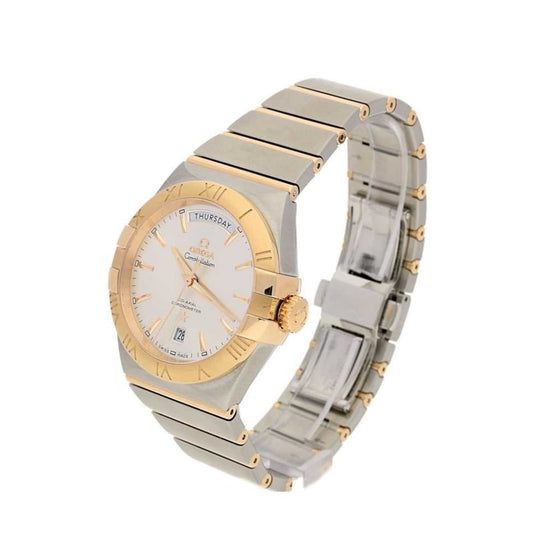 Omega 123.20.38.22.02.002 Constellation Co-Axial Day-Date 38mm Steel on Yellow Gold BRAND NEW