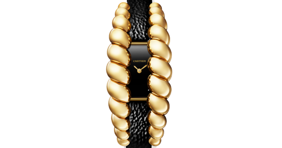 Cartier Tressage Quartz 18K Yellow Gold Black Lacquer Dial HPI01689 - BRAND NEW