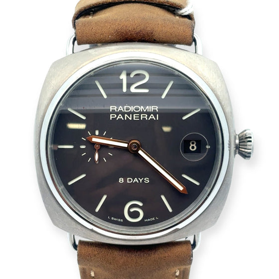 Panerai PAM 346 Radiomir 8 Days Polished Titanium 45mm Brown - BRAND NEW