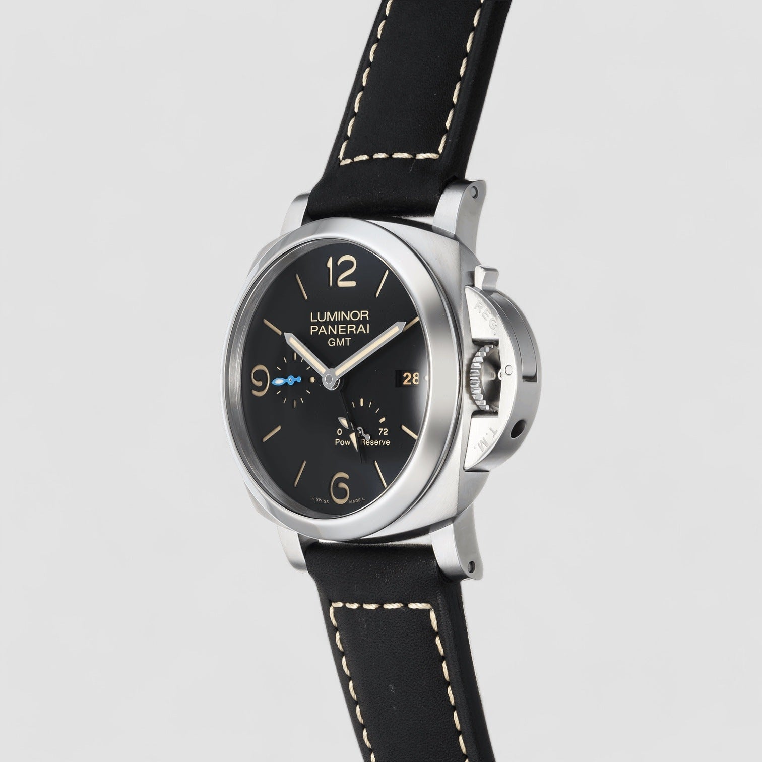 Panerai Luminor GMT Power Reserve Stainless Steel 44mm Black Dial PAM01321 - BRAND NEW