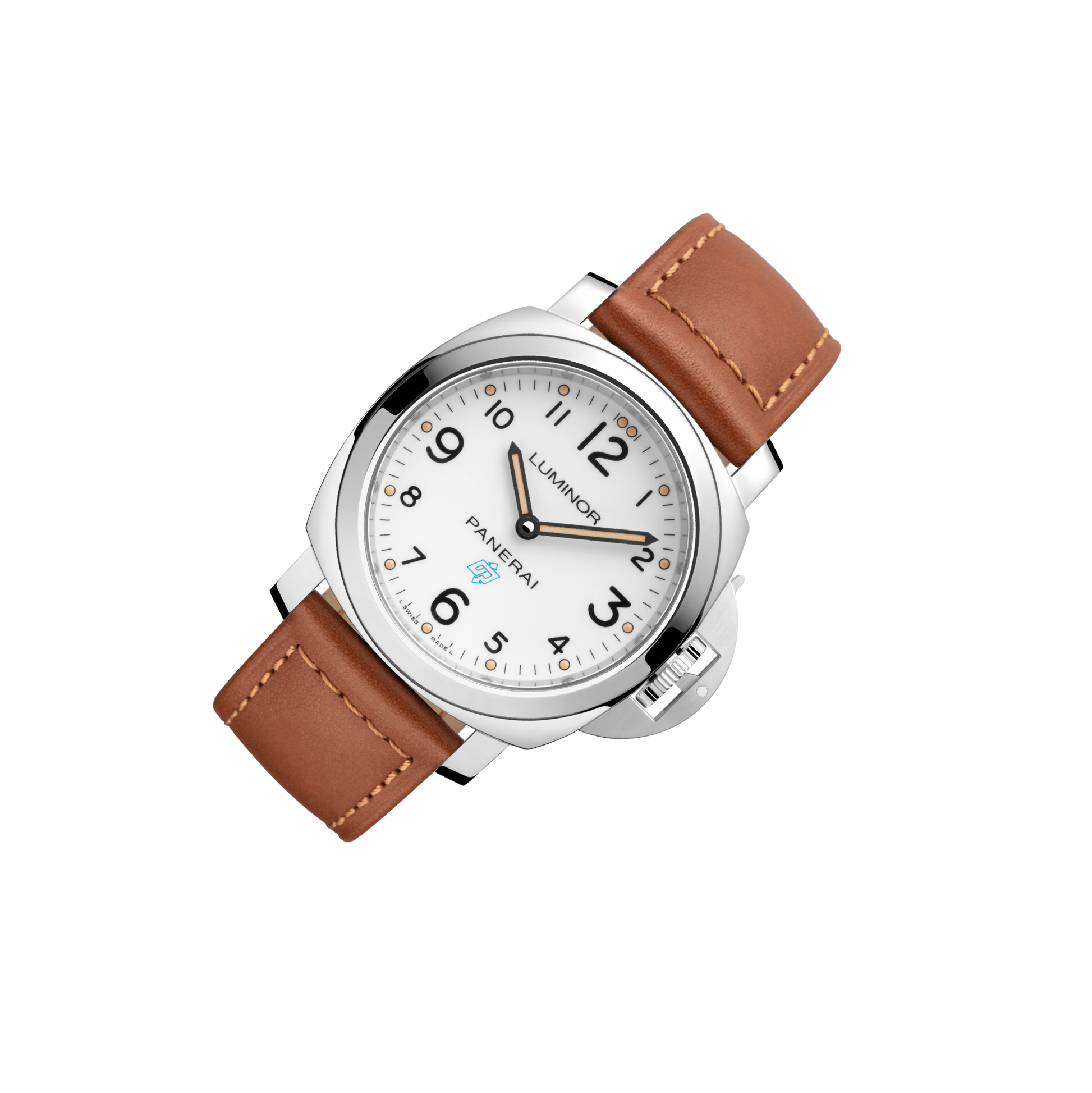 Panerai Luminor Base Logo Stainless Steel 44mm White Dial Leather Strap PAM00775 - BRAND NEW