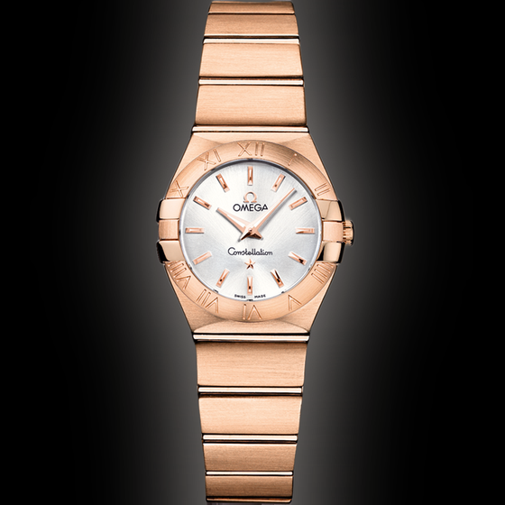 OMEGA 123.55.27.60.55.015 CONSTELLATION QUARTZ 27mm RED GOLD BRAND NEW