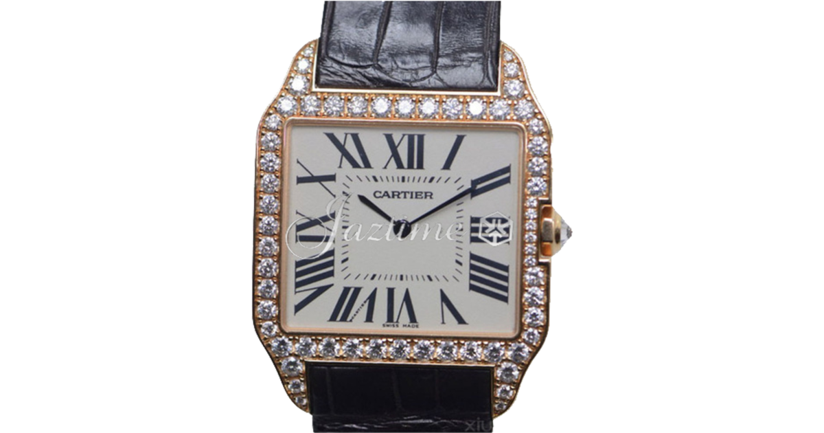CARTIER WH100751 SANTOS DUMONT PINK GOLD AND DIAMONDS BRAND NEW