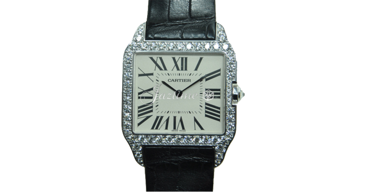 CARTIER WH100651 SANTOS DUMONT WHITE GOLD AND DIAMONDS BRAND NEW
