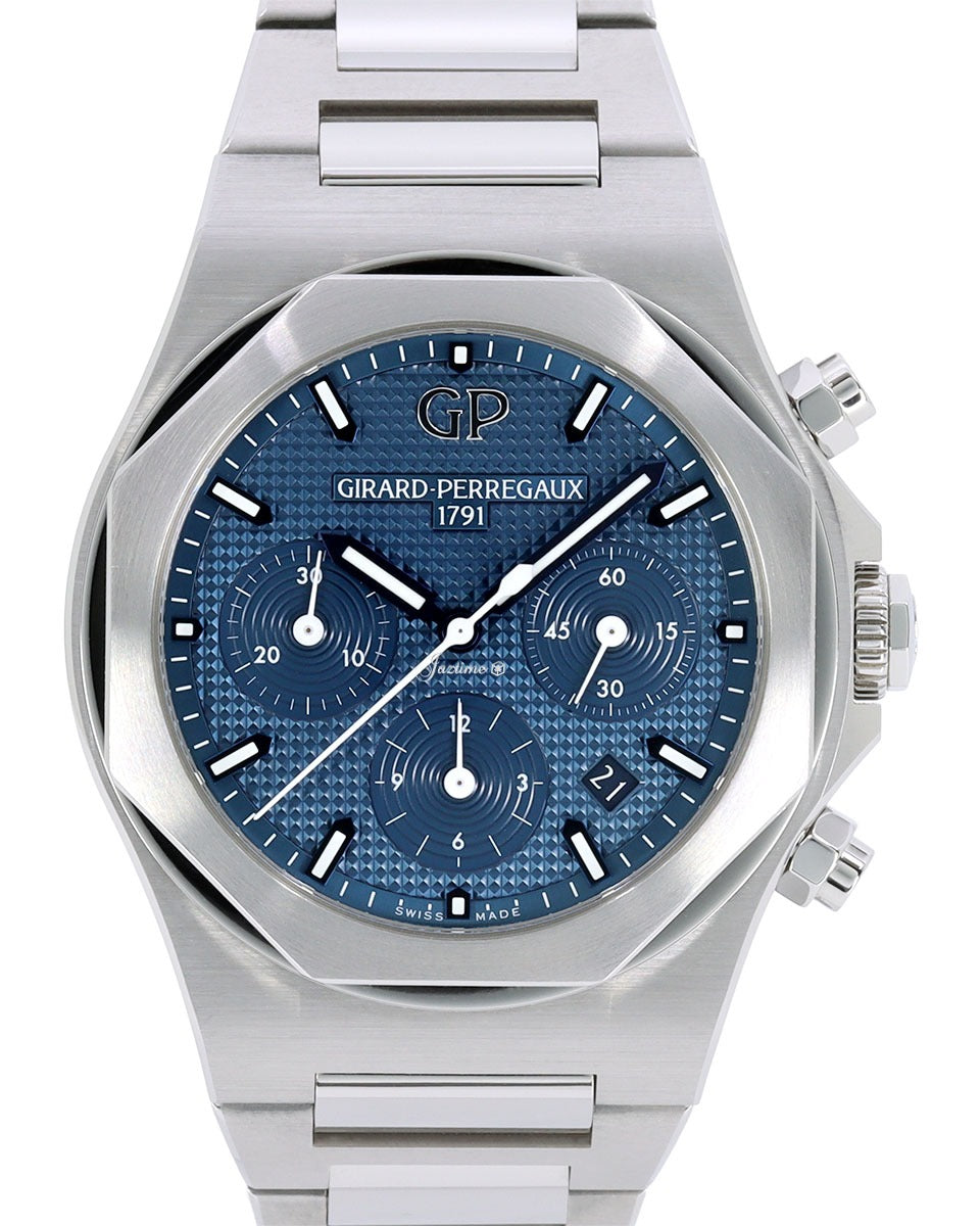 Girard Perregaux Laureato Chronograph 42mm Steel Blue Dial 81020-11-431-11A - BRAND NEW