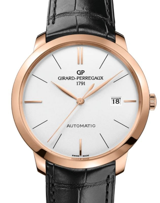 Girard Perregaux 1966 40mm Pink Rose Gold Leather Strap 49555-52-132-BB60