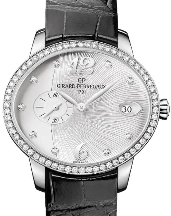 Girard Perregaux Cat's Eye Small Seconds Stainless Steel/Diamonds Silver Dial 80484D11A161-BK6B