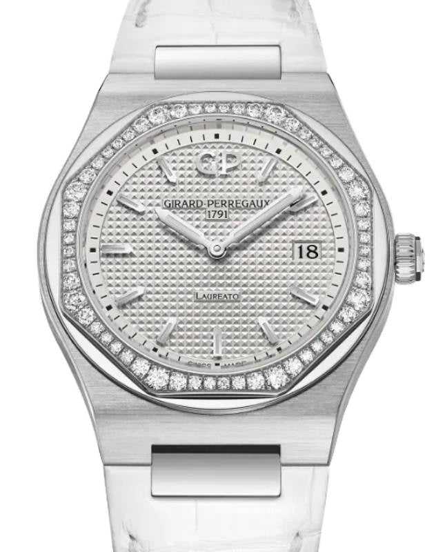 Girard Perregaux Laureato 34mm Stainless Steel/Diamonds Silver DIal 80189D11A131-CB6A