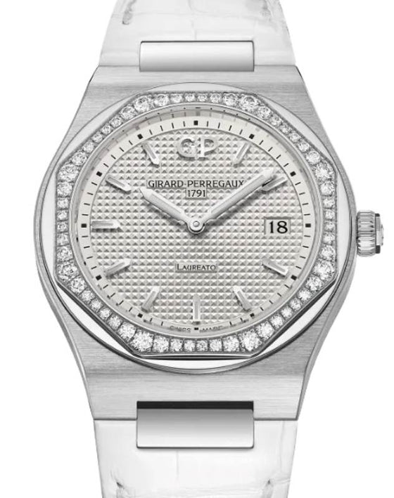 Girard Perregaux Laureato 34mm Stainless Steel/Diamonds Silver DIal 80189D11A131-CB6A