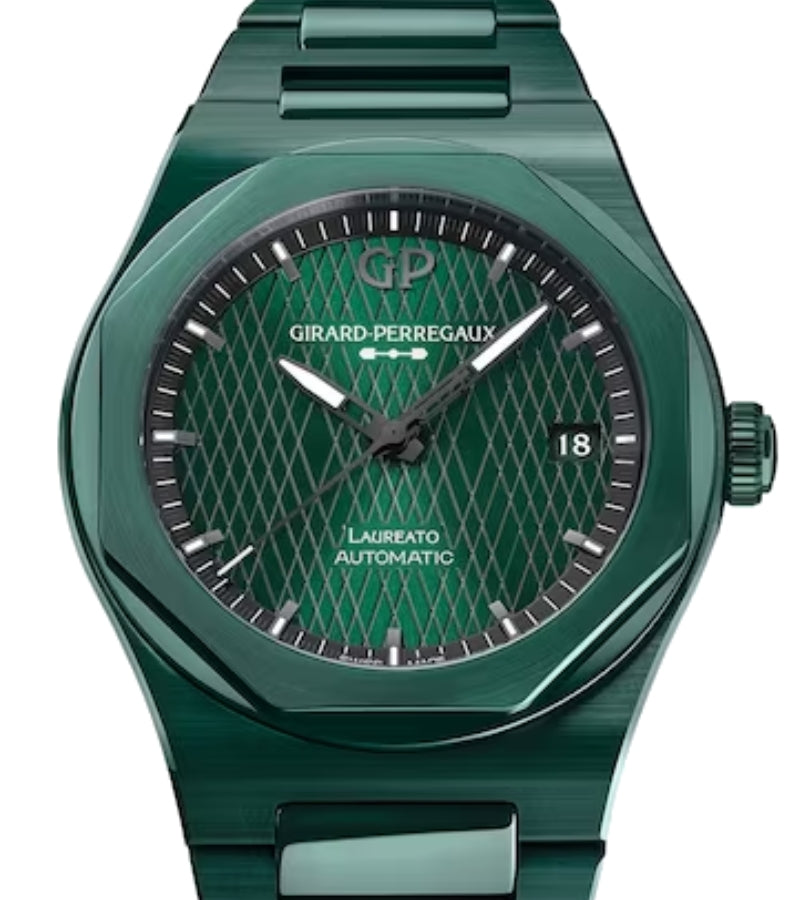 Girard Perregaux Laureato 38mm Green Ceramic Aston Martin Edition 81005-32-3080-1CX