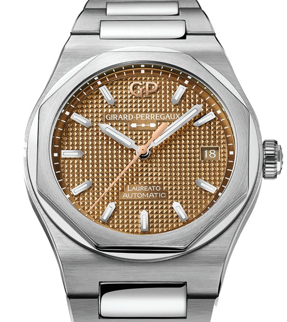 Girard Perregaux Laureato 38mm Stainless Steel Copper Dial 81005-11-3154-1CM
