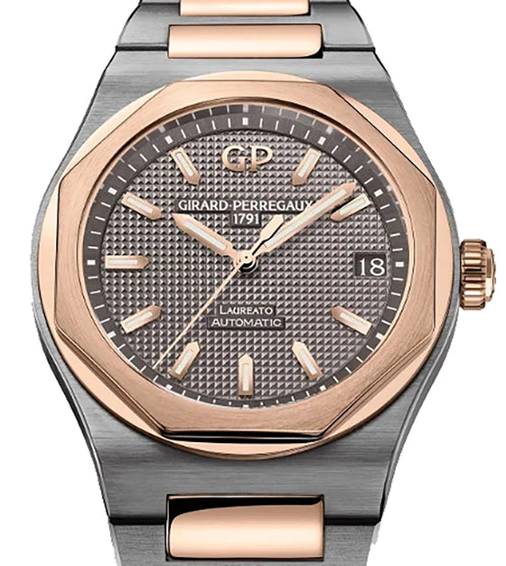 Girard Perregaux Laureato 42mm Titanium/Pink Rose Gold Grey Dial 81010-26-232-26A