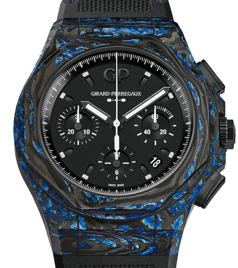 Girard Perregaux Laureato Absolute Rock 44mm Blue Carbon 81060-36-691-FH6A - BRAND NEW
