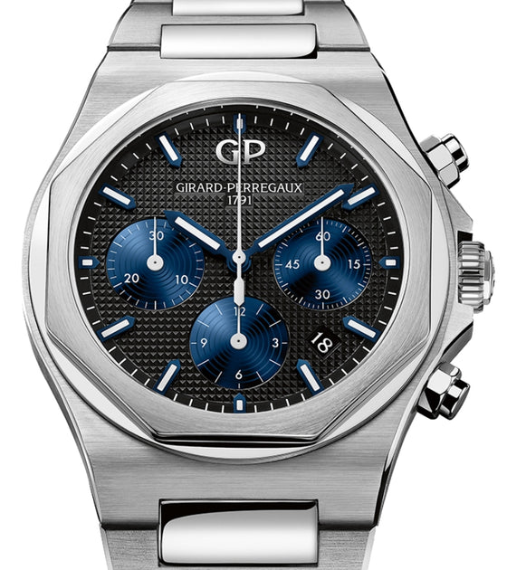 Girard Perregaux Laureato Chronograph 42mm Steel Black Dial 81020-11-631-11A - BRAND NEW