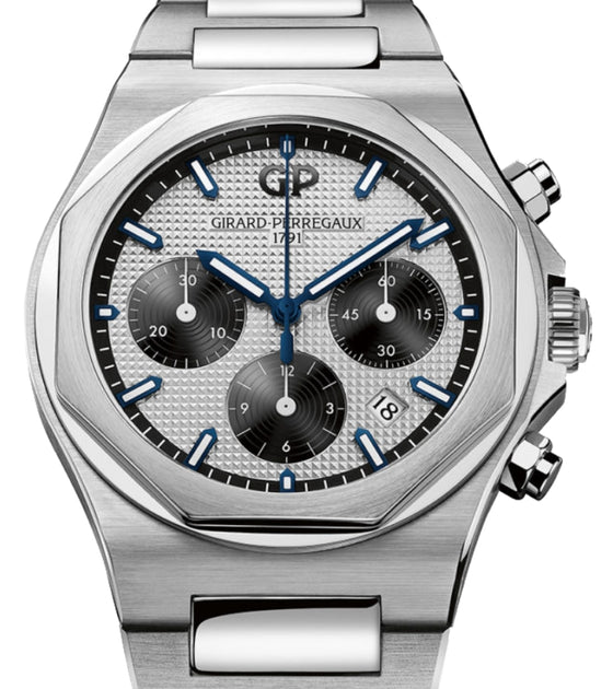 Girard Perregaux Laureato Chronograph 42mm Steel Silver Dial 81020-11-131-11A - BRAND NEW