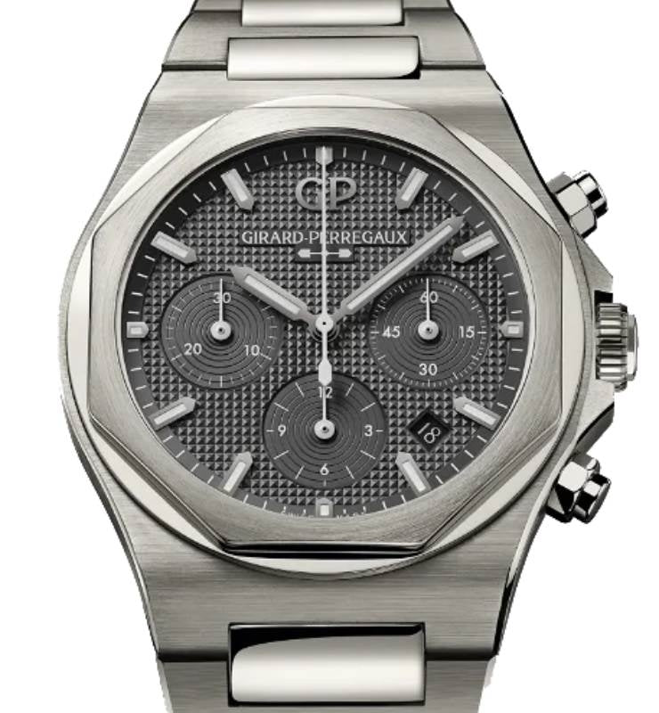 Girard Perregaux Laureato Chronograph TI49 Titanium 42mm Grey Dial 81020-21-3263-1CM - BRAND NEW
