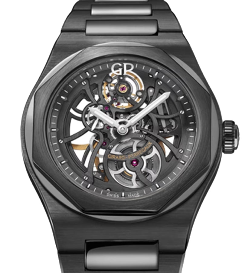 Girard Perregaux Laureato Skeleton Ceramic 42mm 81015-32-001-32A - BRAND NEW