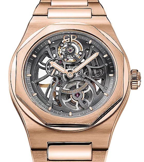 Girard Perregaux Laureato Skeleton Pink Rose Gold 42mm 81015-52-002-52A - BRAND NEW