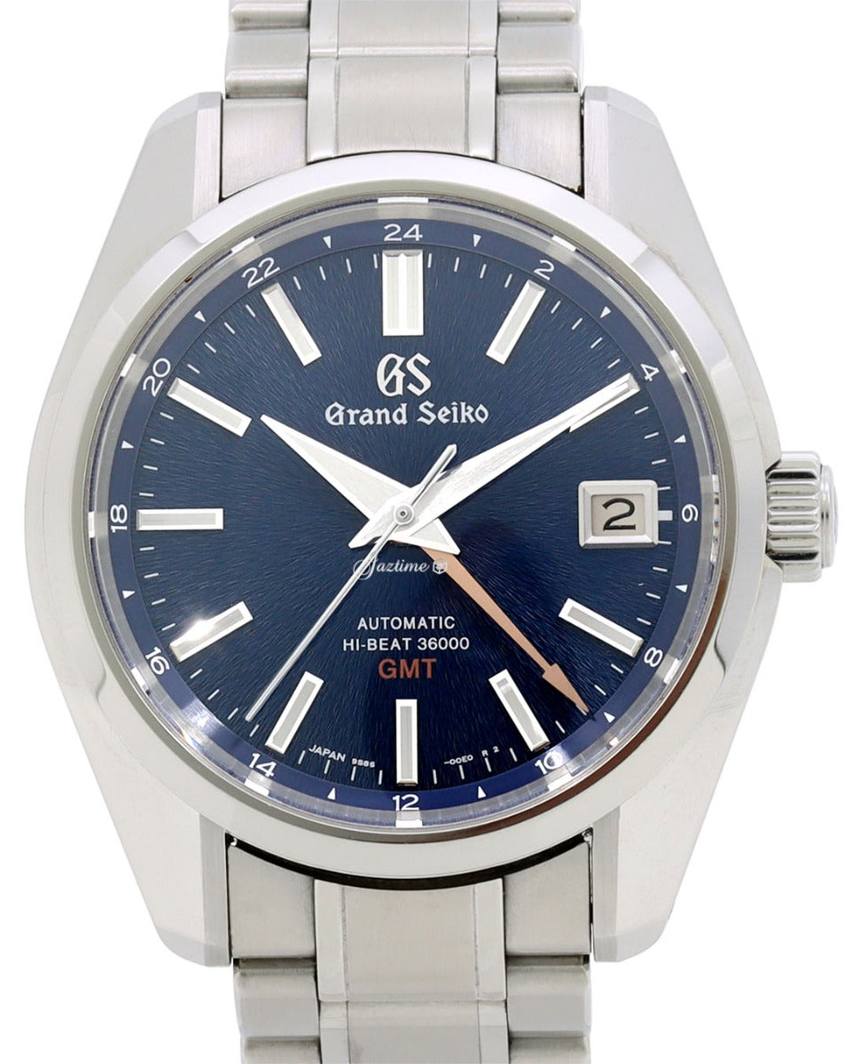 Grand Seiko Heritage High-Beat GMT Mount Iwate Steel Blue Dial SBGJ231
