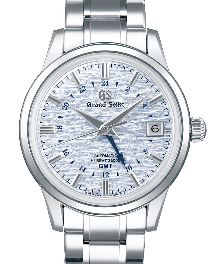 Grand Seiko Elegance Hi-Beat GMT Steel Blue Silver Shosho Dial SBGJ249 - BRAND NEW