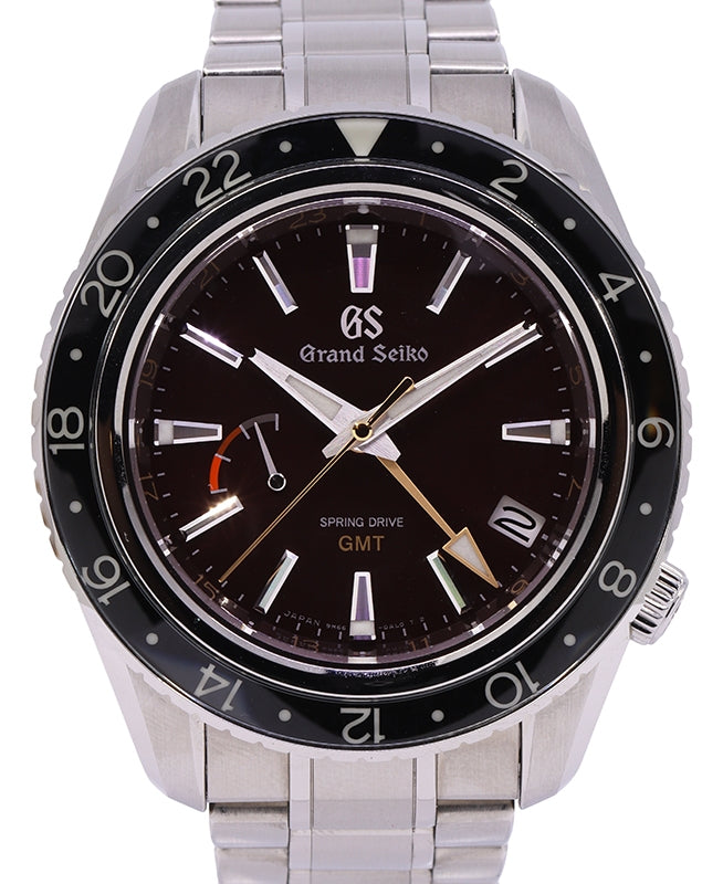 Grand Seiko GMT Spring Drive Limited of 600 Stainless Steel Red 44mm Dial Bracelet SBGE245 - PRE OWNED