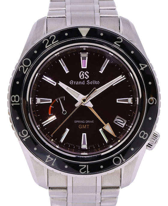 Grand Seiko GMT Spring Drive Limited of 600 Stainless Steel Red 44mm Dial Bracelet SBGE245 - PRE OWNED