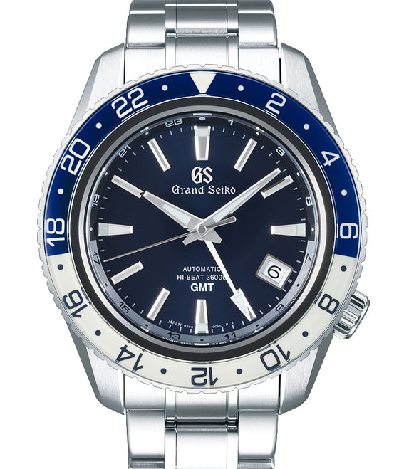 Grand Seiko Sport Hi-Beat GMT Triple Time Zone Steel Blue Dial SBGJ237 - BRAND NEW