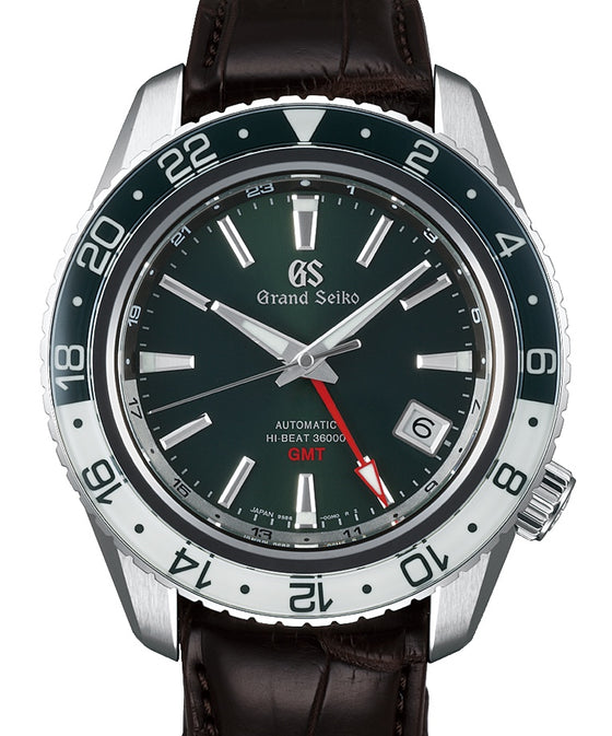 Grand Seiko Sport Hi-Beat GMT Triple Time Zone Steel Green Dial SBGJ239 - BRAND NEW