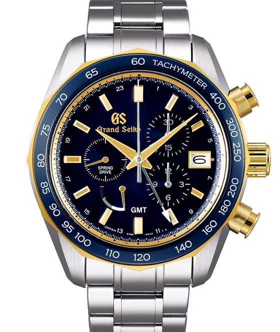 Grand Seiko Sport Spring Drive Chronograph GMT Steel 43.8mm Black Dial SBGC242 - BRAND NEW